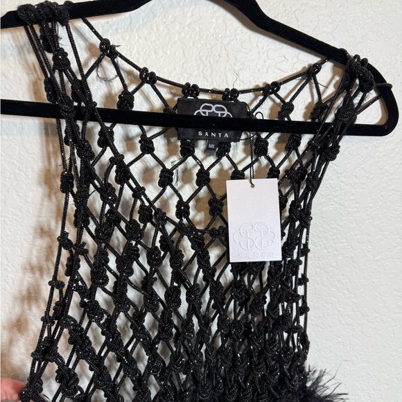 Santa Brands Black Feathered Tank Top - Picture 9 of 13